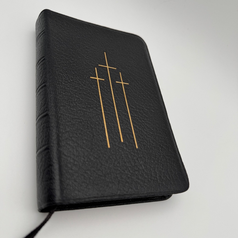 1972 WORSHIP IN SONG Hymnal Hymn Book Black ~ 3 Crosses on Cover Small Vintage